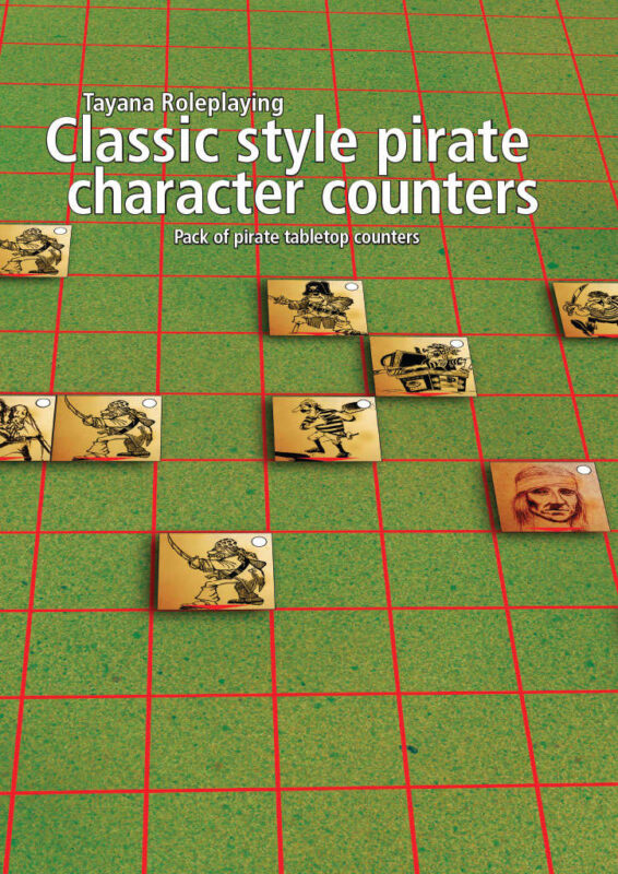 TayanaRPG Classic Styled Pirate Character counters