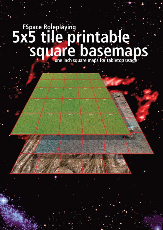 FSpaceRPG 5×5 tile printable square basemaps – one inch