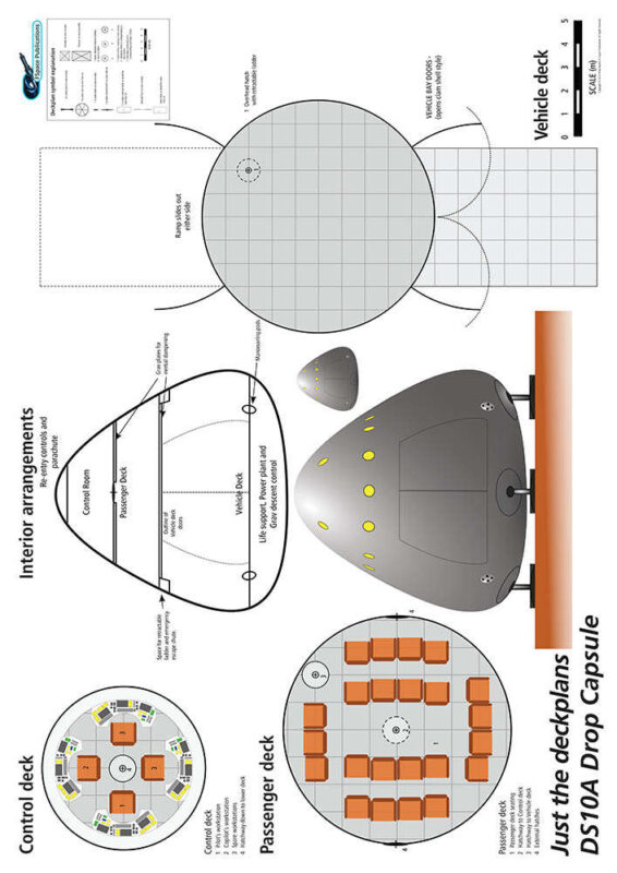 Drop Capsule DS10A ship plans sheet