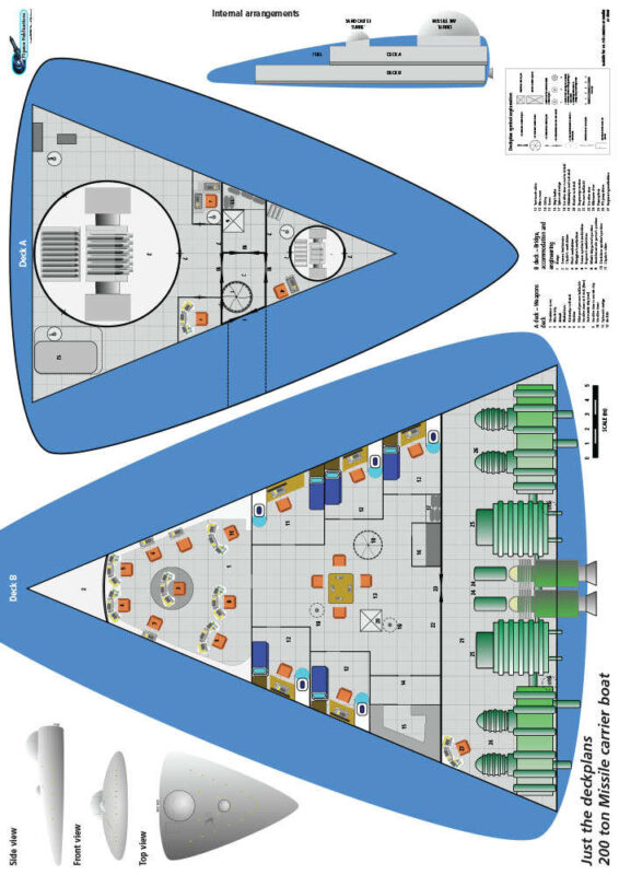 200ton Missile carrier boat ship plans sheet