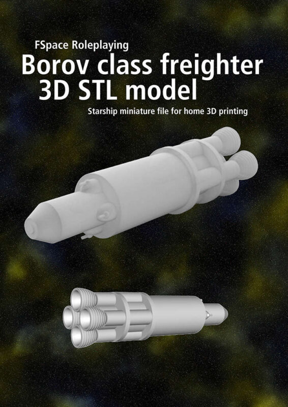 Borov class freighter 3D STL model