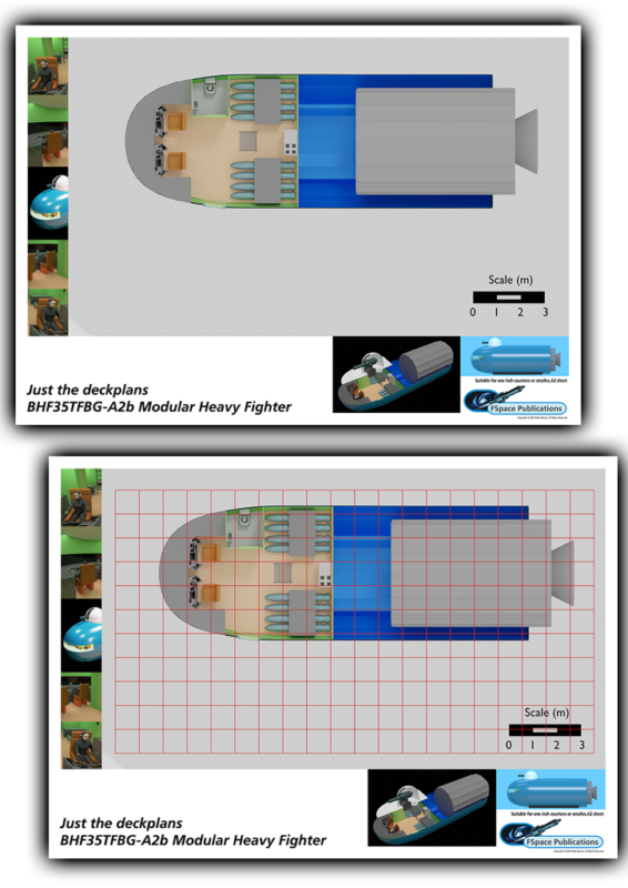 BHF35TFBG-A2b Modular Heavy Fighter plans one inch sheet