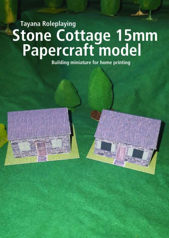 Stone Cottage 15mm Papercraft model