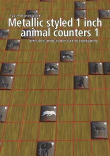Metallic styled 1 inch animal counters 1