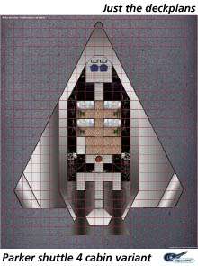 Parker Shuttle 4 cabin deckplan sheet