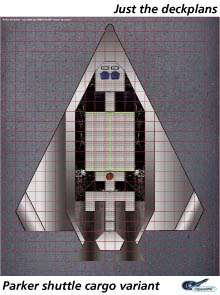 Parker Shuttle cargo variant deckplan sheet